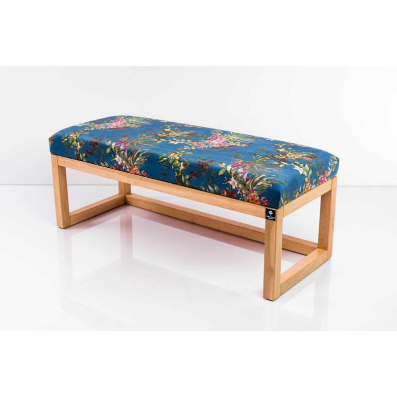 Velvet Upholstered Bench, 40cm H x 70cm W x 35cm D, Paradis05