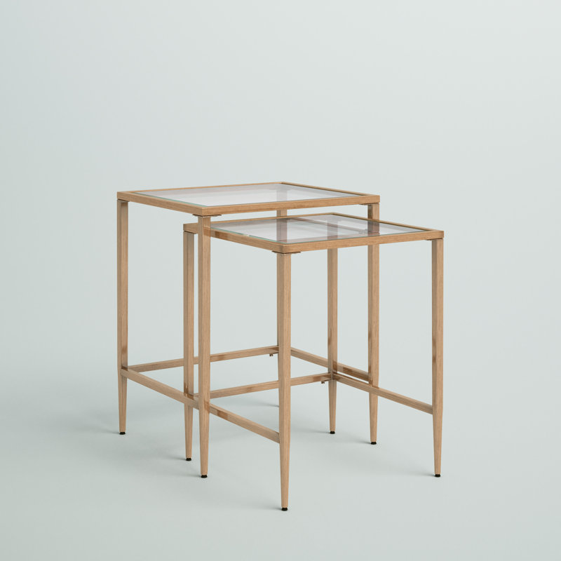 Edmont Glass Top Nesting Tables