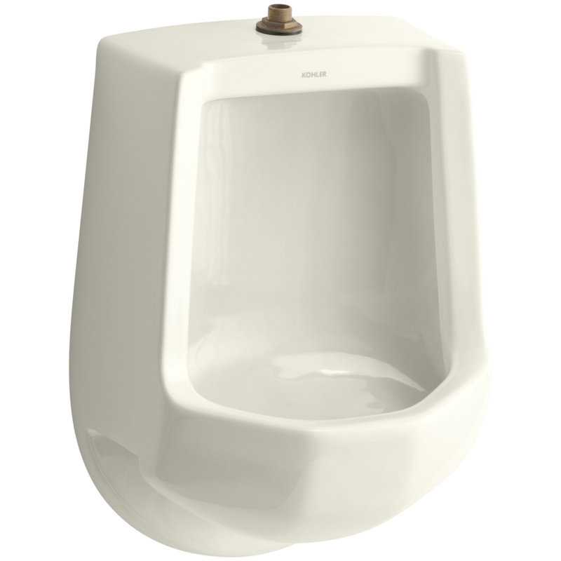 Freshman Siphon-Jet Wall-Mount 1 GPF Urinal with Top Spud, Biscuit