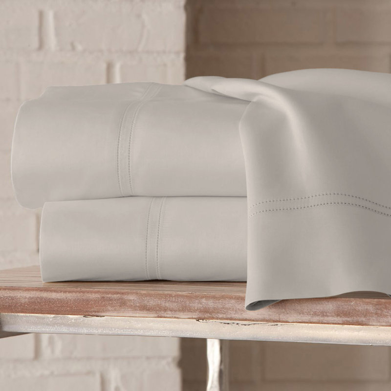 Virtuoso Sateen Fitted Sheet, Queen Fitted Sheet, White