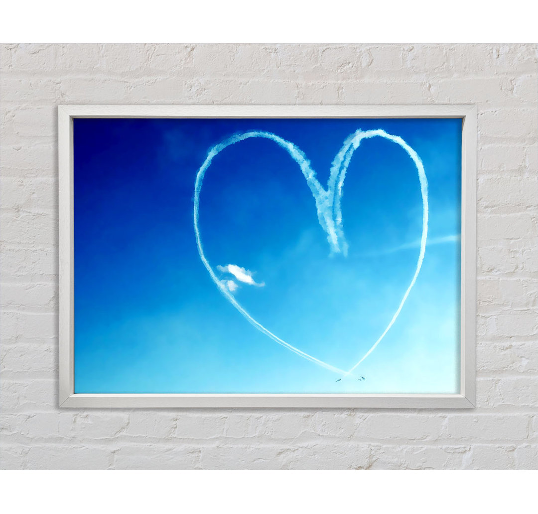 Love Heart Skies - Einzelner Bilderrahmen Kunstdrucke auf Leinwand