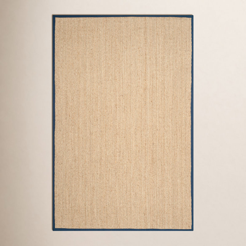 Nerissa Auckland Natural/Blue Area Rug, Rectangle 5' x 8'