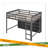 Loft Bed With 8 Open Storage Shelves And Built-In Ladder-114244246