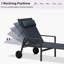  Ensemble de 3 chaises longues d'extérieur pour terrasse avec cadre en aluminium et accoudoirs-1382304214