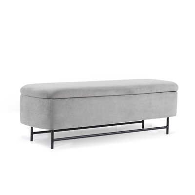 Atiksh Fabric Upholstered Storage Bedroom Bench