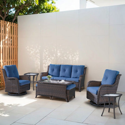 Bonia 8 Piece Wicker Rattan Sofa Seating Group with Cushions by Wildon Home