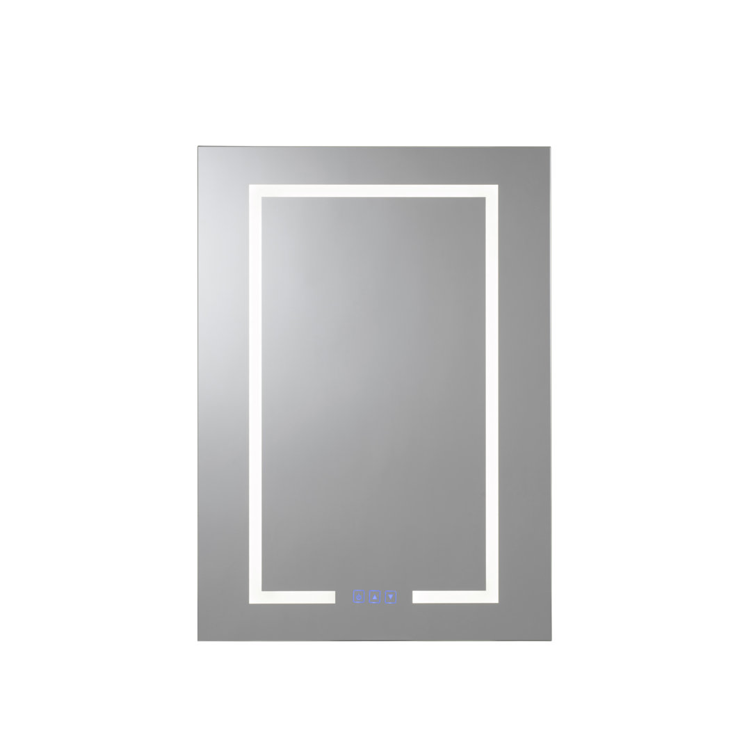 Single Door 50cm x 70cm Surface Mount Mirror Cabinet with LED Lighting
