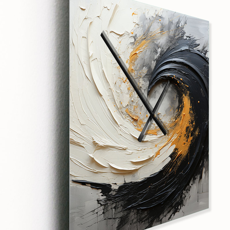 Isaaq - Horloge murale moderne abstraite, H 32 po x l 16 po x P 1 po