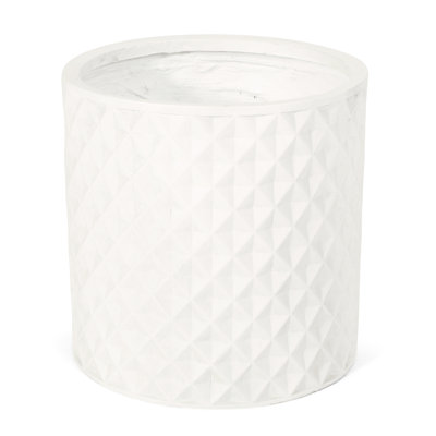 15.53" Planter - Lightweight Concrete Material Antique White To Outdoor Factors Adds Beauty Spaces