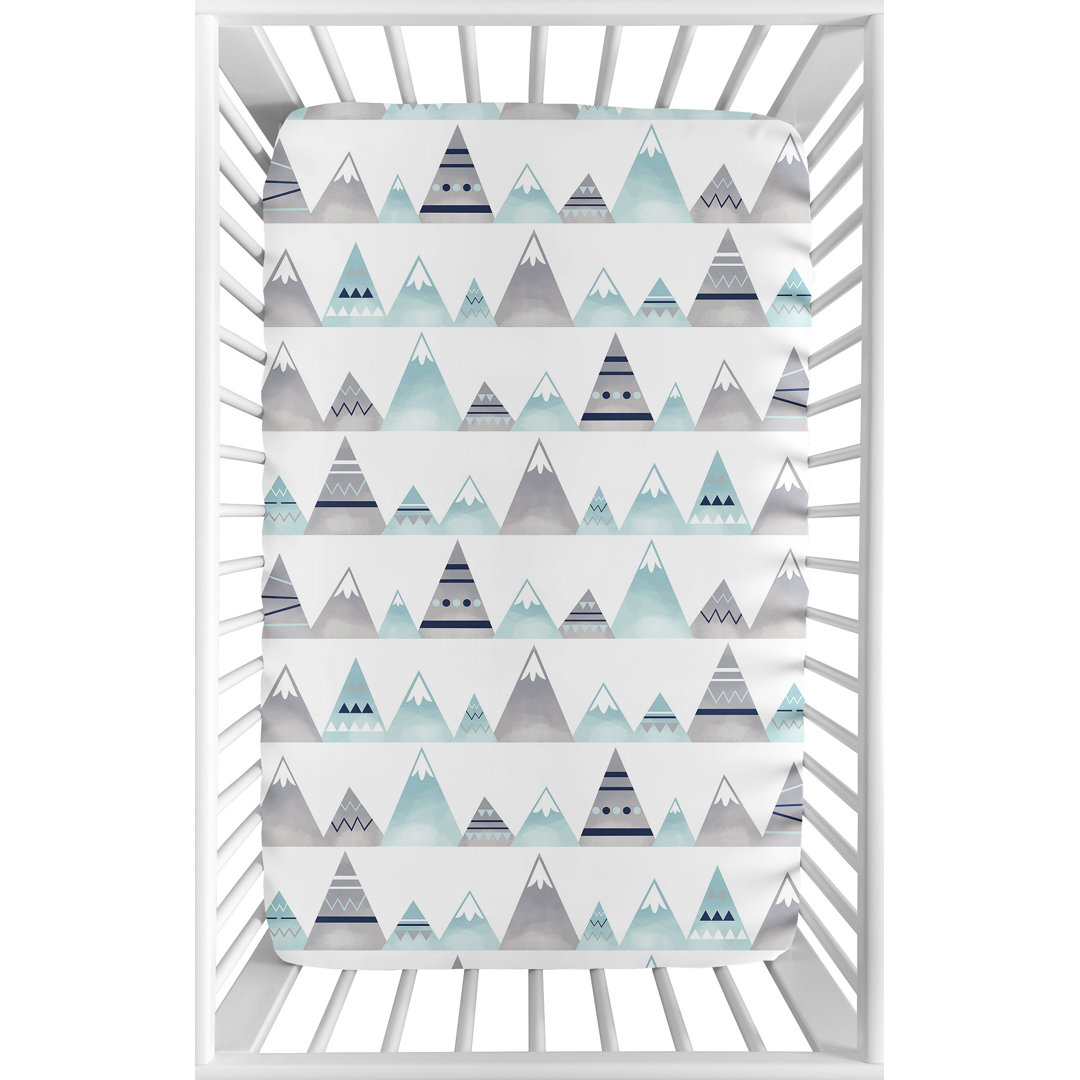 Mountains Mini Fitted Crib Sheet Sweet Jojo Designs