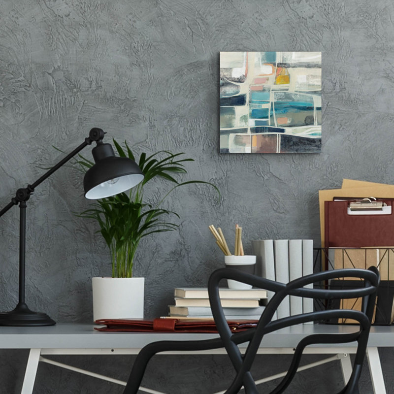  «Mid Modern Vintage» par Silvia Vassileva, art mural en verre acrylique, 12 po x 12 po