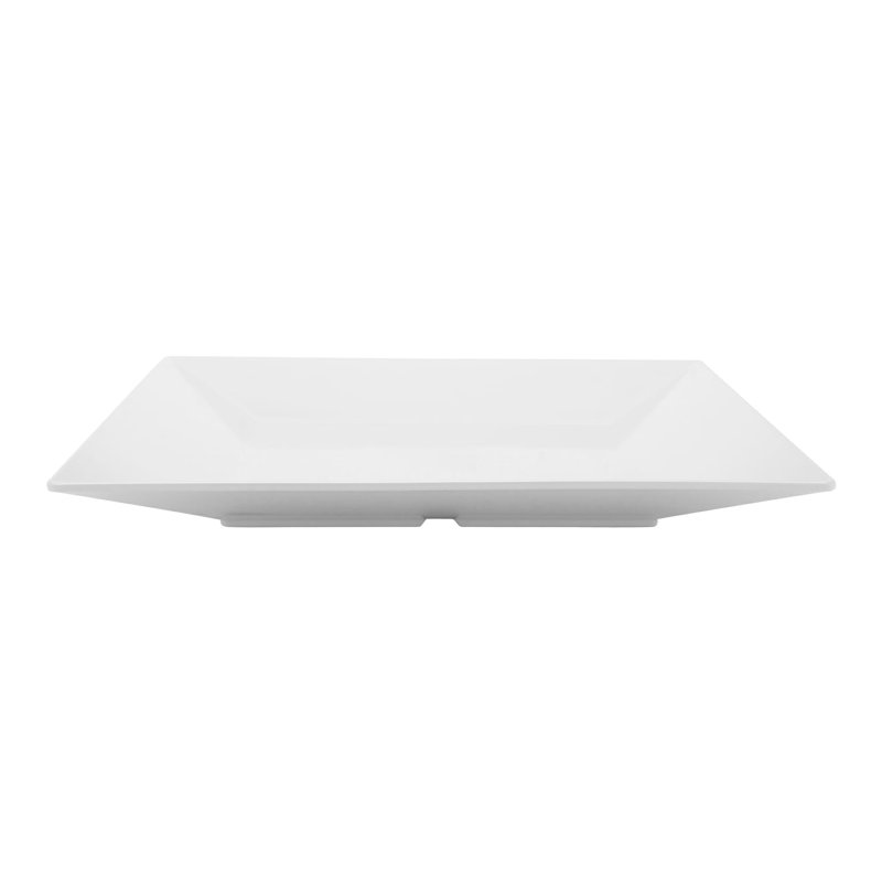 ML-92-BK - Assiette carrée 16 po, Blanc