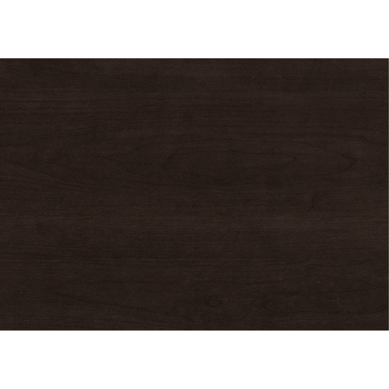 Bibliothèque à 6 niveaux pour le bureau et la chambre à coucher, 72 po de hauteur, finition stratifiée brune, design transitionnel, 3 tablettes réglables et 2 fixes, peu encombrante, élégante, avec quincaillerie basculante, sécurité supplémentaire, assemblage