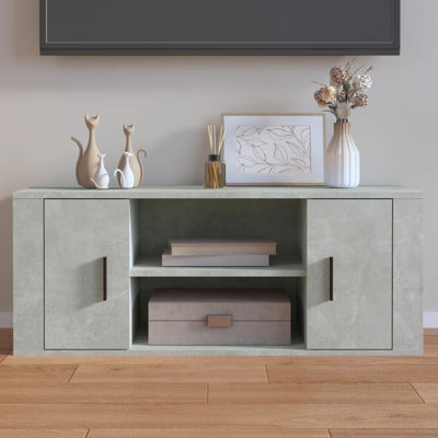 Unfinished TV Stand for TVs up to 28" with Fireplace Included