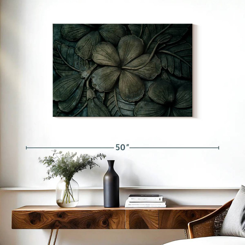 Hibiscus Senne en bois sculpté