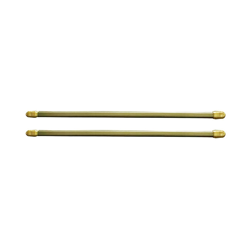 Gold Plated Adjustable Cafe Curtain Rod Set (12" to 16")