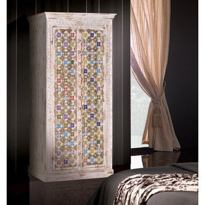 Mireille 2 Door Solid Wood Wardrobe