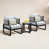 Gray Frame/Light Aqua Olefin Cushion selected