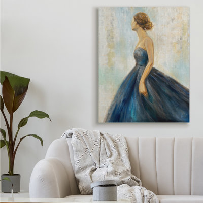 " Young Woman Blue Dress Soft Focus Pose " by K. Nari