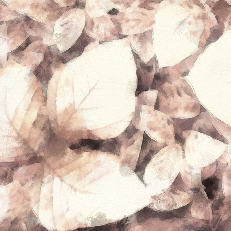 Blush Shaded Leaves II 1 Piece Wrapped Canvas Painting, 30cm H x 30cm W x 3.8cm D
