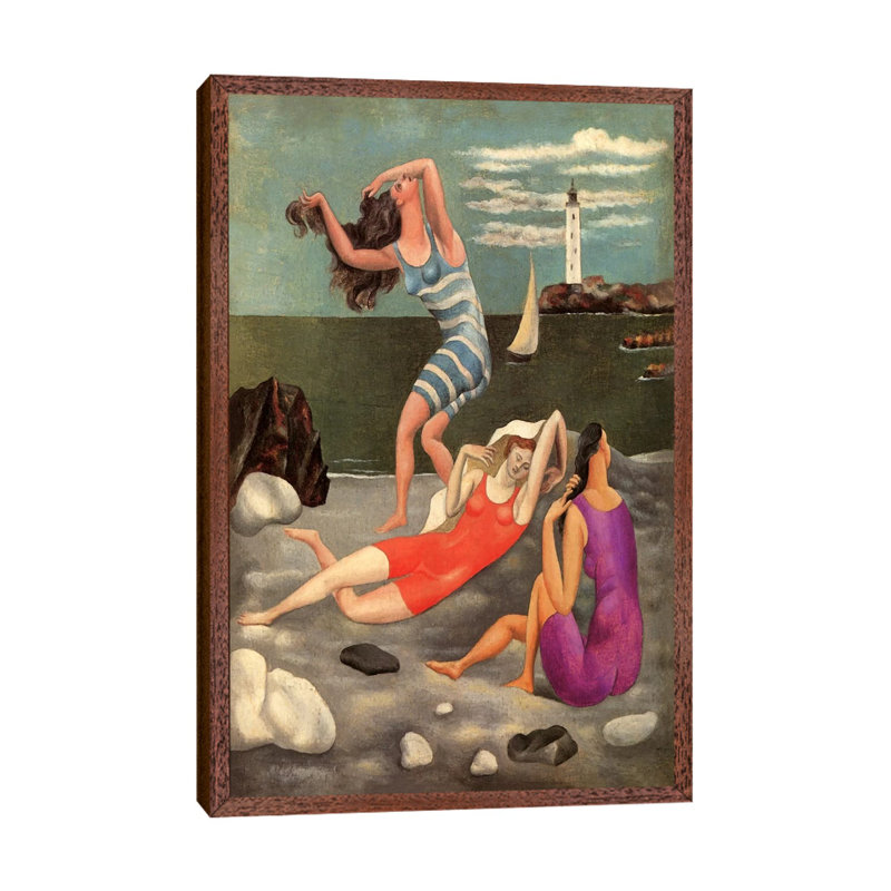 The Bathers by Pablo Picasso - Painting on Canvas, 66.04 cm H x 45.72 cm W, Brown