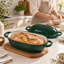 COSTASKF 5 qt. Non-Stick Enameled Cast Iron Oval Dutch Oven with Lid-137837528