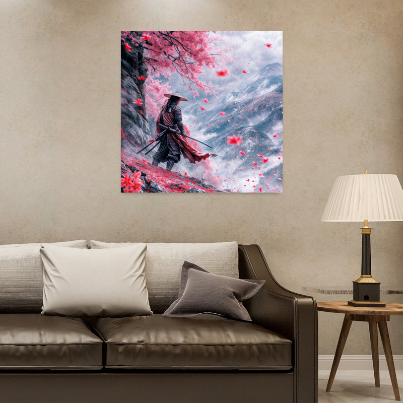 Dashiell Contemporary Art Abstract Contemporary Cherry Flower Landscape Wall Art - Wrapped Canvas Print