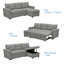 Canapé-lit modulaire en L en velours Fanechka-383222811