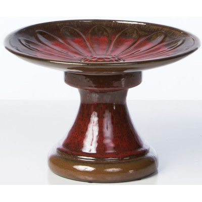 Antra Ceramic Pedestal Birdbath