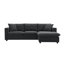 Canapé modulaire moderne 101 * 66 "avec coussins décoratifs, ensemble de canapé en L en forme de nuage avec siège large, ensemble de canapé en tissu confortable en polyester 4 places avec repose-pieds mobile pour salon, appartement, bureau-1814708935