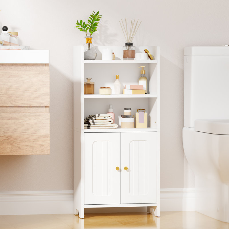  Freestanding Bathroom Cabinet with Adjustable Shelves