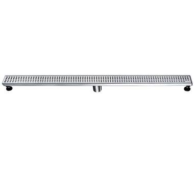 RELN FD0402SQSS 4” Linear Grid Shower Drain Finish: Stainless Steel