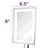 6.5" x 9" Lighted Tabletop Magnified Makeup Mirror, Plug In-16287473