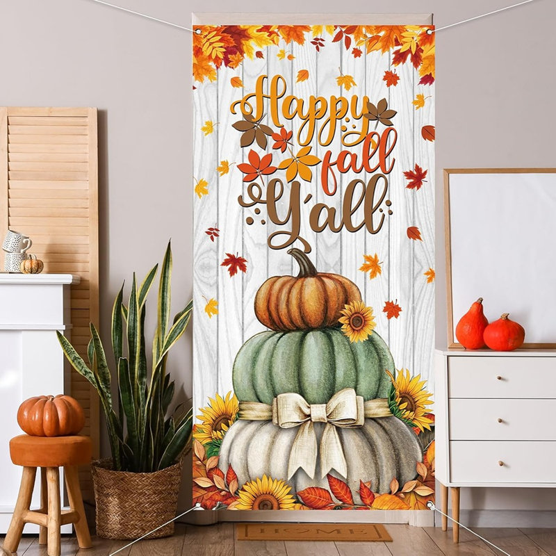 Couvre-porte d'automne Happy Fall