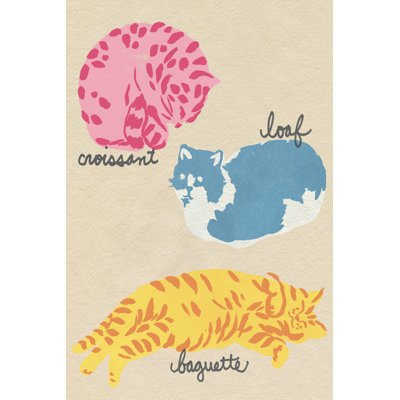 Teesa Important Cat Shapes II 1 Piece Wrapped Canvas Wall Art