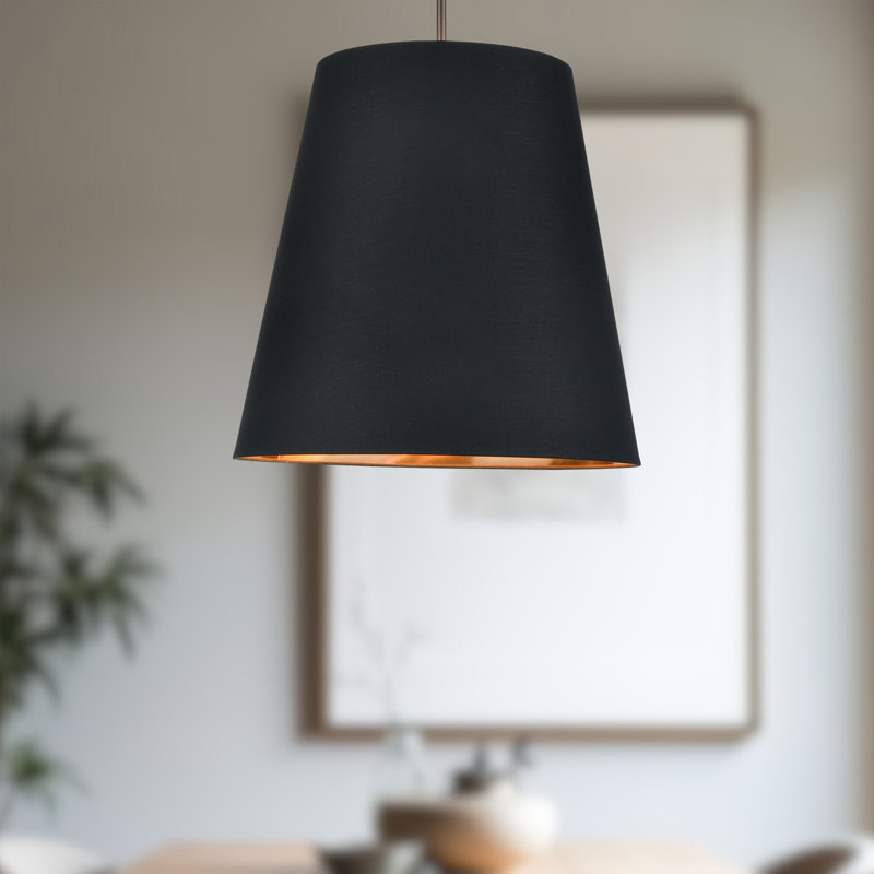 3 - Light Pendant, 71.76" H x 24.88" W x 24.88" D, Black, Gold