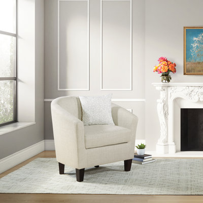 Fauteuil demi-tonneau en polyester de 30 po de largeur Filton