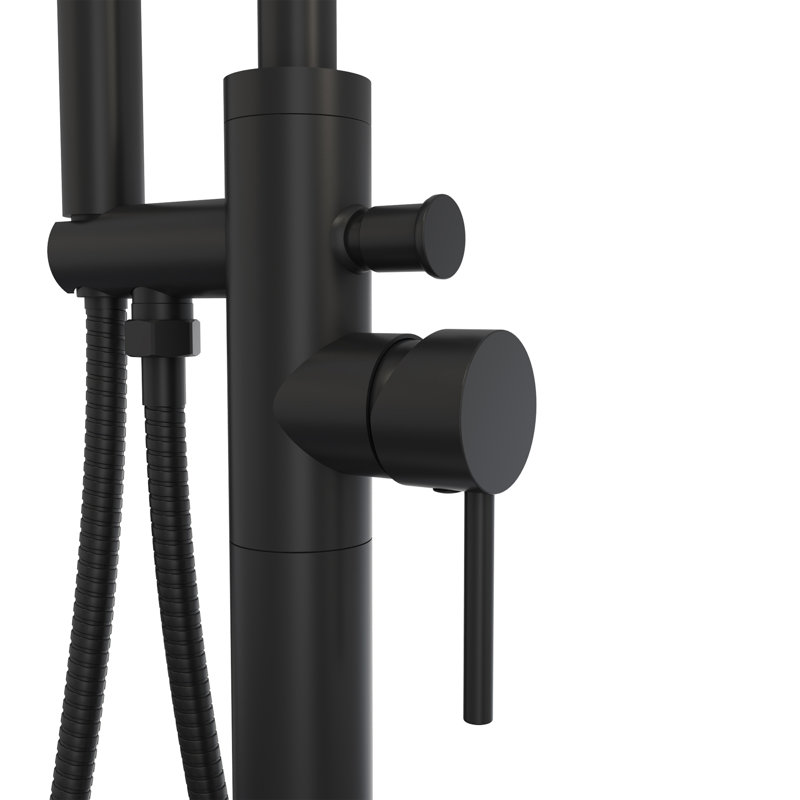 Havana Bathroom Tub Filler with Handshower, Matte Black