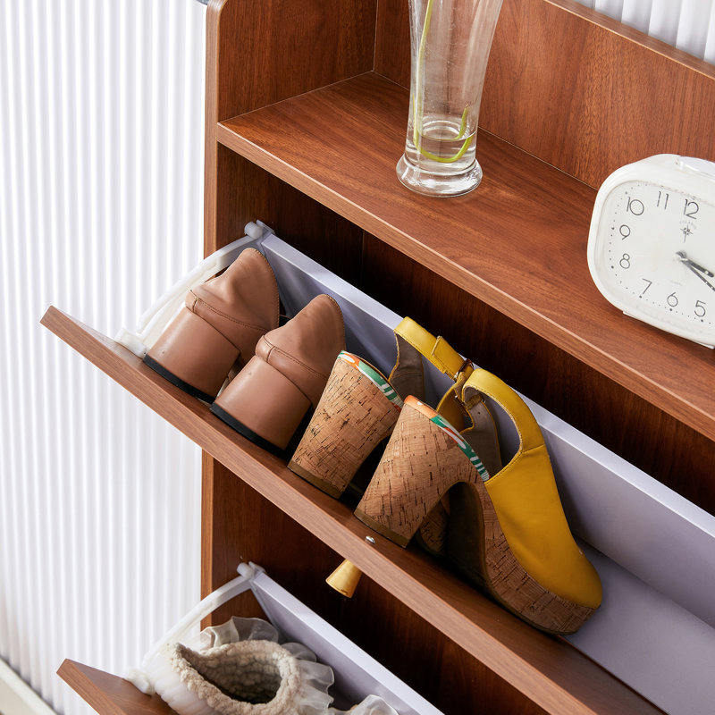 Armoire de rangement moderne et minimaliste, Cerisier