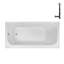 Baignoire en alcôve en acrylique blanc brillant avec drain extérieur 66 po x 32 po Streamline-101699009