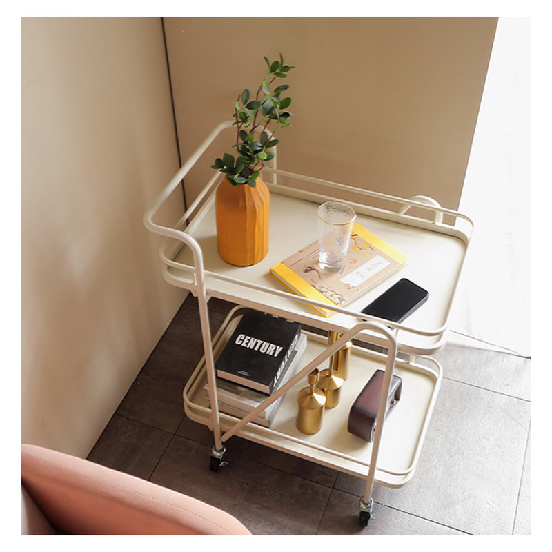 Chariot de service de bar Minimalist, Blanc, Blanc