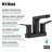 KRAUS Indy Centerset Bathroom Faucet With 2 Handles, Pop Up Drain And Supply Lines-107426068