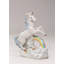 Figurine musicale en porcelaine fine sur arc-en-ciel 