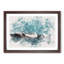 Wave Curl Watercolour - Framed Print-56882307-56882310
