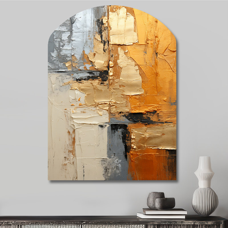 «Corrine - Arch Abstract Collages», reproduction d'art asymétrique, H 34 po x l 25 po