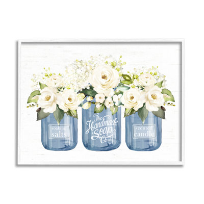 Bouquets de fleurs roses blanches