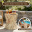 Table d'appoint d'extérieur en béton de taille standard - imitation texture de pierre - Mgo résistant aux intempéries - pour patio / jardin / intérieur-798327948