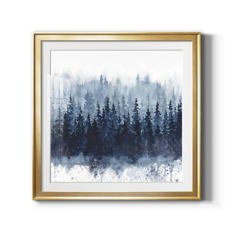 Forêt - Cadre photo, reproduction d'art sur papier, Doré, H 26,5 po x l 36,5 po x P 1,5 po