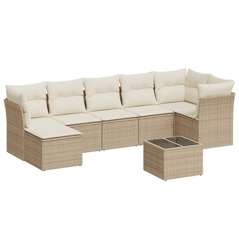 Ensemble de canapé de patio en rotin PE 8 pièces Vidaxl