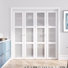 Porte pliante double 72 po x 80 po en bois massif avec trousse de quincaillerie d'installation 72 po x 80 po